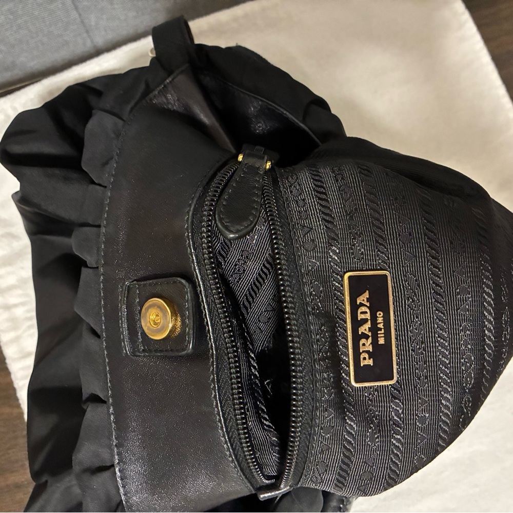 Prada Black Hobo Bag with Gold Hardware - Picture 10 of 16